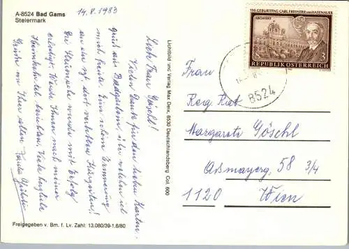 53603 - Steiermark - Bad Gams , Mehrbildkarte - gelaufen 1983