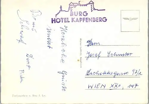 53618 - Steiermark - Kapfenberg , Burg Kapfenberg , Hotel Restaurant - gelaufen