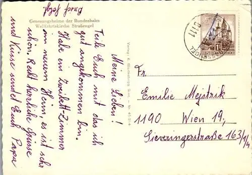 53629 - Steiermark - Judendorf Straßengel , Genesungsheim der Bundesbahnen , Wallfahrtskirche - gelaufen 1966