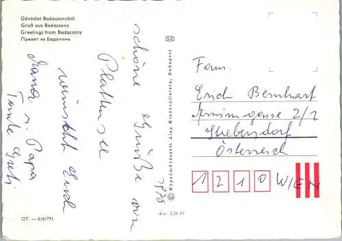 53642 - Ungarn - Badacsony , Mehrbildkarte - gelaufen 1978