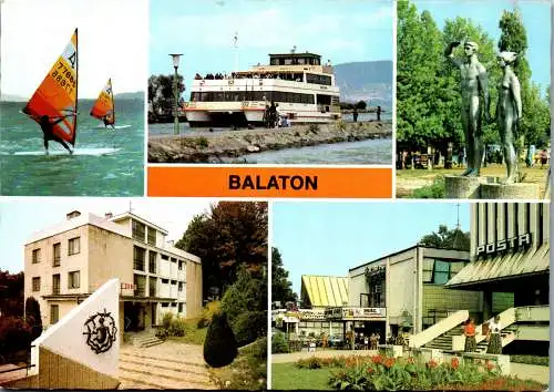 53646 - Ungarn - Balaton , Plattensee , Mehrbildkarte - gelaufen 1983