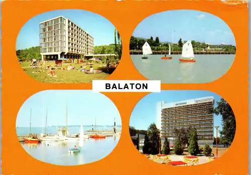 53647 - Ungarn - Balaton , Plattensee , Mehrbildkarte - gelaufen 1983