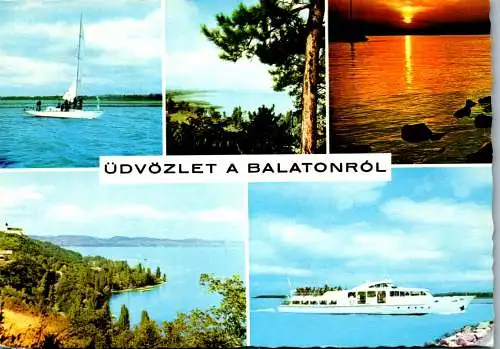 53649 - Ungarn - Balaton , Plattensee , Mehrbildkarte - gelaufen 1973