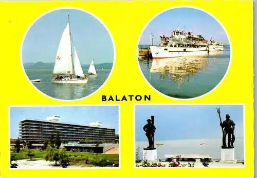 53651 - Ungarn - Balaton , Plattensee , Mehrbildkarte - gelaufen