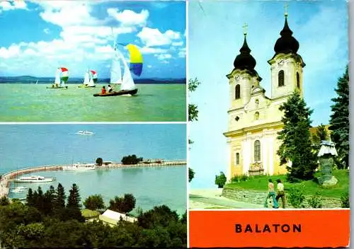 53652 - Ungarn - Balaton , Plattensee , Mehrbildkarte - gelaufen 1980