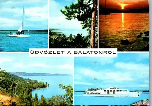 53654 - Ungarn - Balaton , Plattensee , Mehrbildkarte - gelaufen 1983