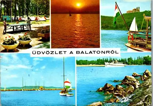 53659 - Ungarn - Balaton , Plattensee , Mehrbildkarte - gelaufen 1978