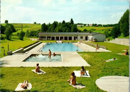 53703 - Oberösterreich - Münzkirchen , Sauwald , Freibad , Schwimmbad - gelaufen 1978