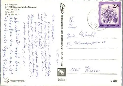 53713 - Oberösterreich - Münzkirchen , Sauwald , Innviertel , Mehrbildkarte - gelaufen 1980