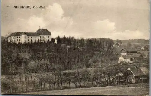 53715 - Oberösterreich - Neuhaus , Greinberg , Panorama , Schloß - gelaufen 1926