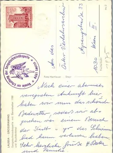 53720 - Oberösterreich - Pechgraben , Laussa , Großraming , Sengstschmiedekapelle , Buchdenkmal - gelaufen 1975