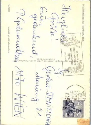 53722 - Oberösterreich - Puchheim , Wallfahrtsbasilika - gelaufen 1973