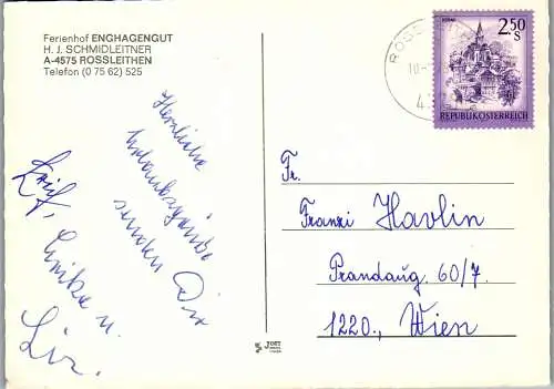 53725 - Oberösterreich - Rossleithen , Ferienhof Enghagen-Gut , H. J. Schmidleitner - gelaufen 1979