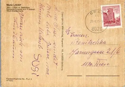 53737 - Steiermark - Ligist , Markt Ligist , Mehrbildkarte - gelaufen 1971