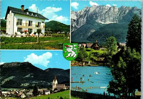 53760 - Steiermark - Bad Mitterndorf , Bad Heilbrunn , Pension Meierl , Strandbad , Mehrbildkarte - gelaufen