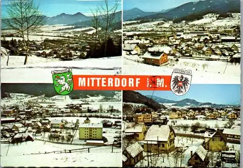 53761 - Steiermark - Mitterdorf , im Mürztal , Mehrbildkarte , Winter - gelaufen 1978