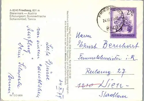 53773 - Steiermark - Friedberg , Gasthof Groller , Mehrbildkarte - gelaufen 1979