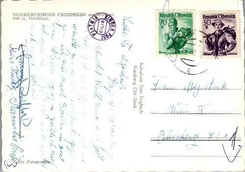 53777 - Steiermark - Friedberg , am Wechsel , Panorama - gelaufen
