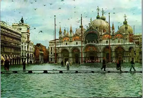 53804 - Italien - Venedig , Acqua alta in Piazza S. Marco  - gelaufen