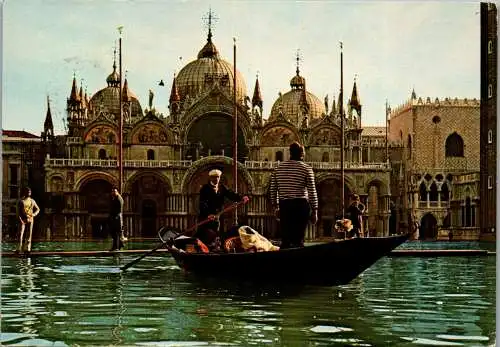 53814 - Italien - Venedig , Piazza S. Marco con acqua alta - gelaufen 1981