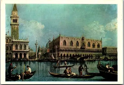 53819 - Italien - Venedig , Antonio Canal detto il Canaletto , Veduta del Bacino di S. Marco - gelaufen