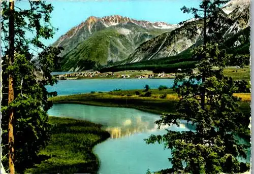 53821 - Italien - Venosta , S. Valentino alla Mutta col Lago , Vinschgau , Heidersee - gelaufen 1962