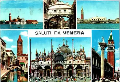 53846 - Italien - Venedig , Mehrbildkarte - gelaufen 1963