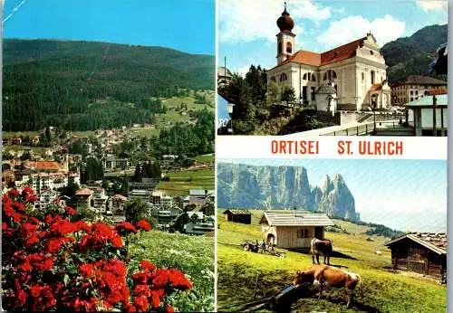 53861 - Italien - Ortisei , St. Ulrich , Mehrbildkarte - gelaufen 1972