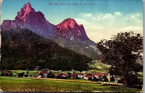 53877 - Italien - Seis , am Schlern , Panorama - nicht gelaufen