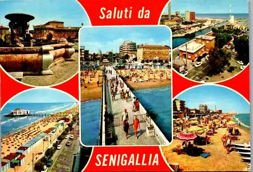 53892 - Italien - Senigallia , Mehrbildkarte - gelaufen 1976