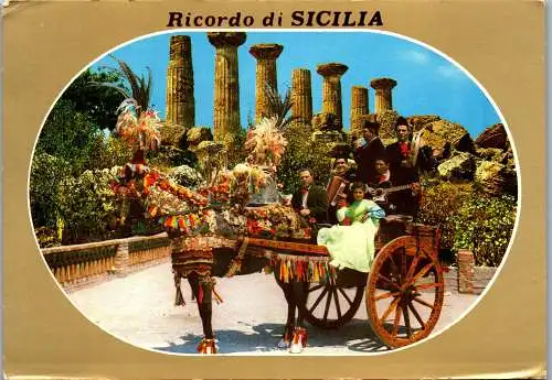 53903 - Italien - Sicilia , Sizilien , Carrettino , Pferdewagen - gelaufen 1976