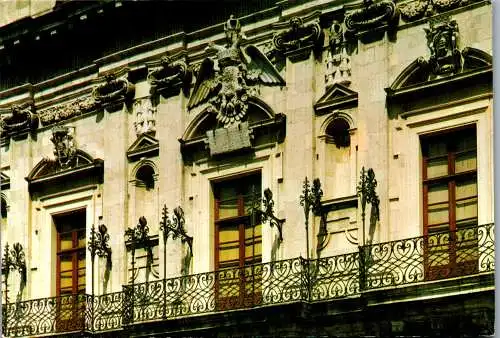 53905 - Italien - Siracusa , Sicilia , Sizilien , Particolare del Palazzo Vermexico con l'aquila imperiale - gel. 1981