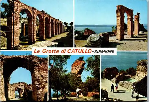 53917 - Italien - Sirmione , Le Grotte di Catullo , Mehrbildkarte - gelaufen 1973
