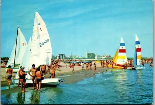 53928 - Italien - Lido di Spina , Spiaggia , Segelboot , Strand , Beach - gelaufen