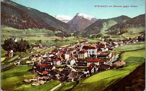 53929 - Tirol - Steinach , am Brenner gegen Süden , Panorama - gelaufen 1913