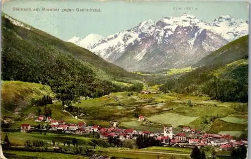 53931 - Tirol - Steinach , am Brenner gegen Gschnitztal , Habicht , Panorama - gelaufen 1911