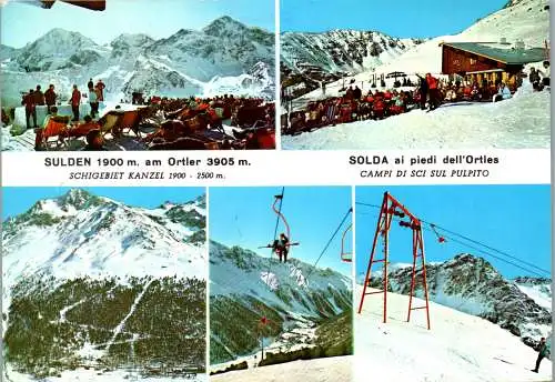 53937 - Italien - Sulden , Solda ai piedi dell'Ortles , Ortler , Schiegebiet Kanzel , Campi di Sci sul Pulpito - gel