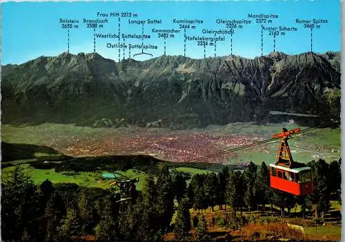 53942 - Tirol - Innsbruck , Patscherkofelbahn , Blick auf Innsbruck und Nordkette - nicht gelaufen