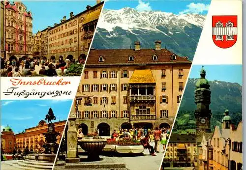 53953 - Tirol - Innsbruck , Fußgängerzone , Mehrbildkarte - gelaufen 1982