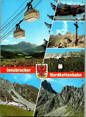 53954 - Tirol - Innsbruck , Nordkettenbahn , Mehrbildkarte - gelaufen 1982