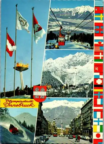 53956 - Tirol - Innsbruck , Olympiastadt , Mehrbildkarte - gelaufen 1977