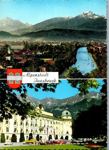 53961 - Tirol - Innsbruck , Rennweg mit Hofburg , Blick gegen Süden - gelaufen 1970