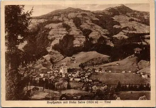 53971 - Tirol - Hopfgarten , mit Hohe Salve , Panorama - gelaufen 1925