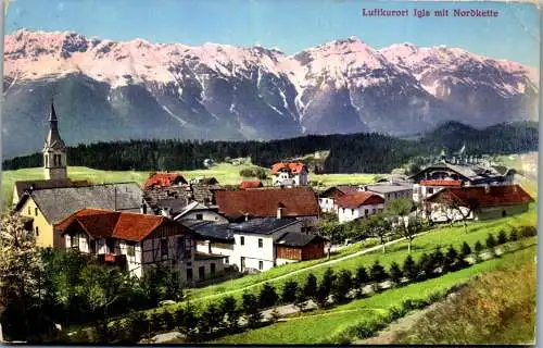 53978 - Tirol - Igls , mit Nordkette , Panorama - nicht gelaufen 1912