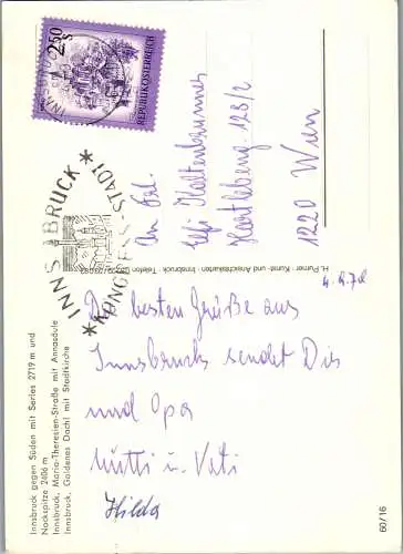 53981 - Tirol - Innsbruck , Mehrbildkarte - gelaufen 1979