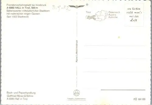 53988 - Tirol - Hall , Stadtansicht , View - nicht gelaufen 1982