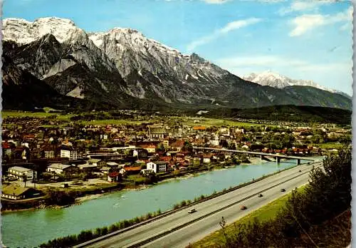 53991 - Tirol - Hall , Blick zum Bettelwurf , Panorama - gelaufen 1975
