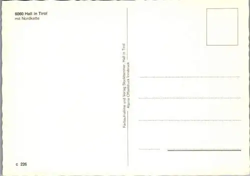 53992 - Tirol - Hall , mit Nordkette , Panorama - nicht gelaufen