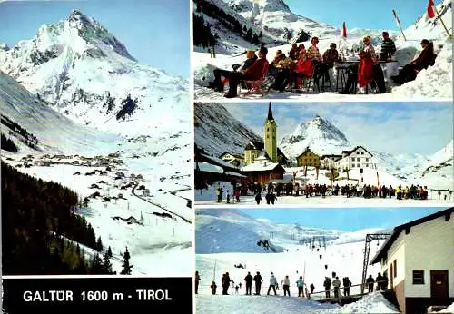 53993 - Tirol - Galtür , Winter , Ski , Mehrbildkarte - gelaufen