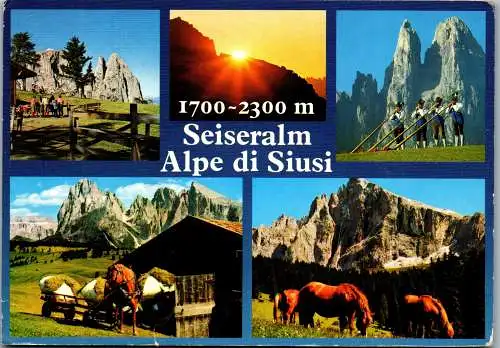 54001 - Italien - Seiseralm , Alpe di Siusi , Mehrbildkarte - gelaufen